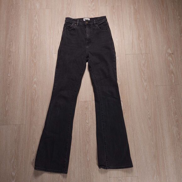 Rolla’s Dusters Bootcut Jeans Womens Size 27 Black High Rise Slim Cotton Blend - Picture 1 of 15